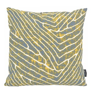 Abstracto Blauw/Geel Kussenhoes | 45x45 cm | Katoen/Polyester
