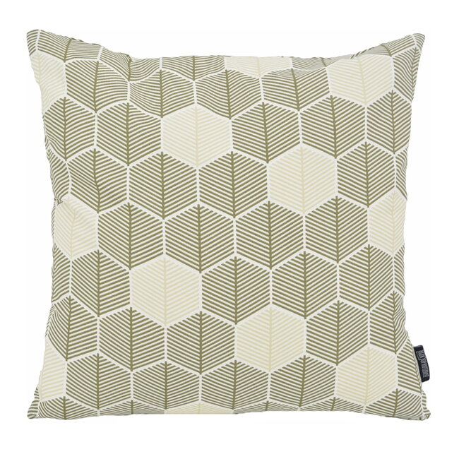 Hexagon Groen | 45 x 45 cm | Kussenhoes | Katoen/Polyester