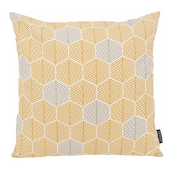 Hexagon Geel | 45 x 45 cm | Kussenhoes | Katoen/Polyester
