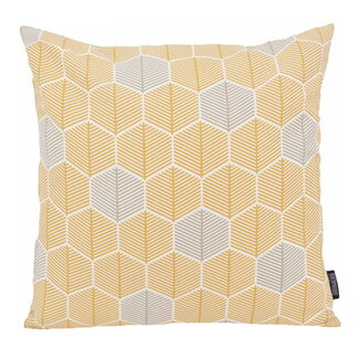 Gek op kussens! Hexagon Geel | 45 x 45 cm | Kussenhoes | Katoen/Polyester
