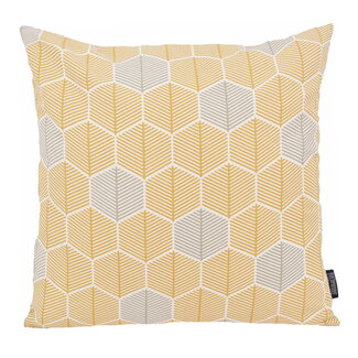 Gek op kussens! Hexagon Geel Kussenhoes | 45x45 cm | Katoen/Polyester