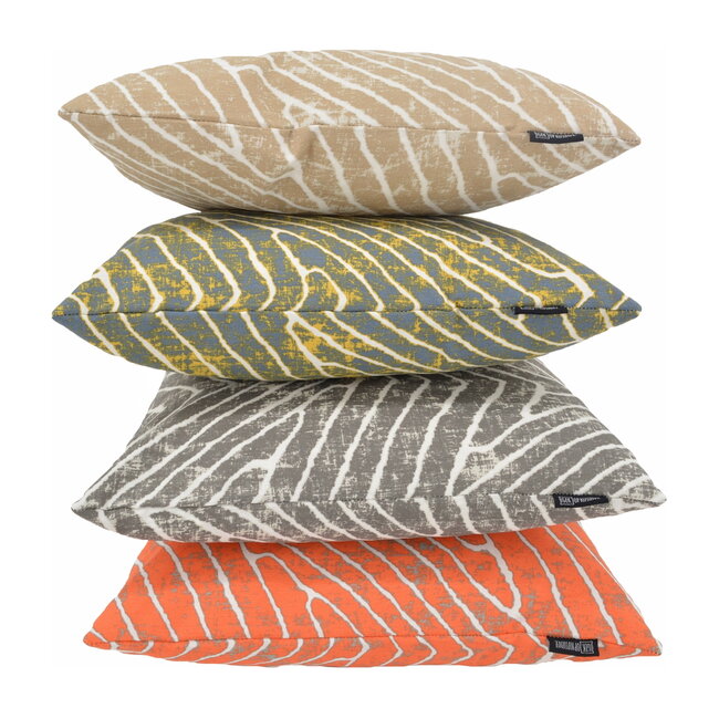 Abstracto Blauw/Geel | 45 x 45 cm | Kussenhoes | Katoen/Polyester