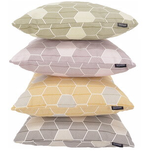 Hexagon Grijs Kussenhoes | 45x45 cm | Katoen/Polyester