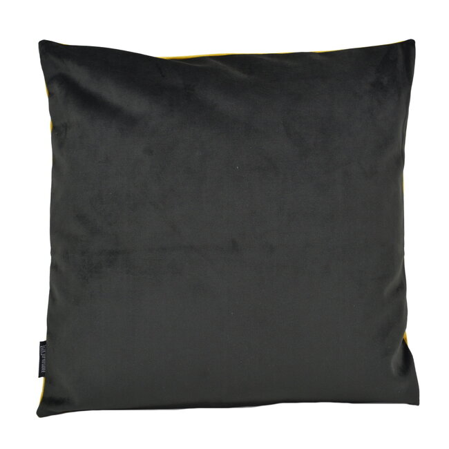 Velvet 2 Tone - Yellow/Black Kussenhoes | 45x45 cm | Velvet/Polyester