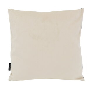 Velvet 2 Tone - Black/Cream Kussenhoes | 45x45 cm | Velvet/Polyester
