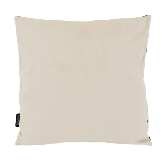 Velvet 2 Tone - Black / Cream | 45 x 45 cm | Kussenhoes | Velvet/Polyester