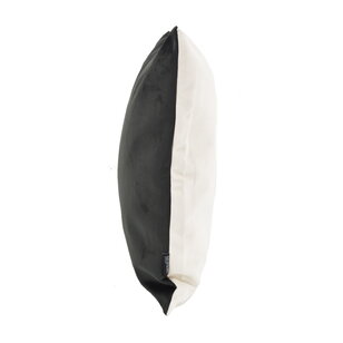 Velvet 2 Tone - Black/Cream Kussenhoes | 45x45 cm | Velvet/Polyester