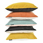 Velvet 2 Tone - Black/Cream Kussenhoes | 45x45 cm | Velvet/Polyester