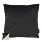 Velvet 2 Tone - Black/Cream Kussenhoes | 45x45 cm | Velvet/Polyester