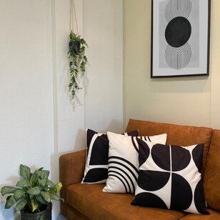 Black Shapes #2 Kissenbezug | 45x45 cm | Baumwolle/Polyester