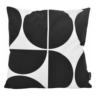 Gek op kussens! Black Shapes #1 | 45 x 45 cm | Kussenhoes | Katoen/Polyester