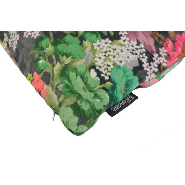 Velvet Flowers 1 Kussenhoes | 45x45 cm | Velvet/Polyester