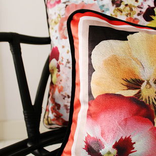 Velvet Flores Kussenhoes | 45x45 cm | Polyester
