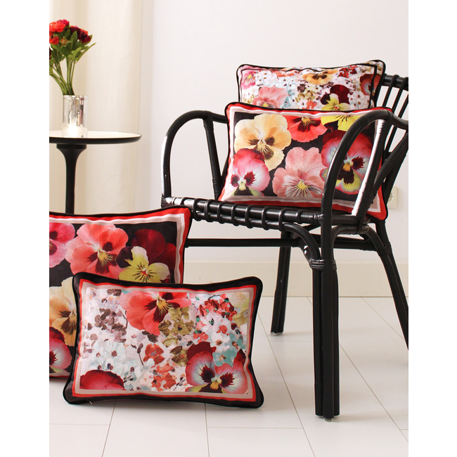 Velvet Flores Kissenbezug | 45x45 cm | Polyester