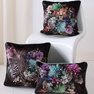 Velvet Pied - De - Poule Flower Kussenhoes | 30x50 cm | Polyester