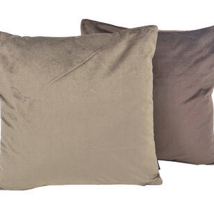 Velvet Taupe Kussenhoes | 45x45 cm | Polyester
