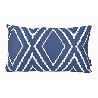 Gek op kussens! Yana Blue Long | 30 x 50 cm | Kussenhoes | Katoen/Polyester