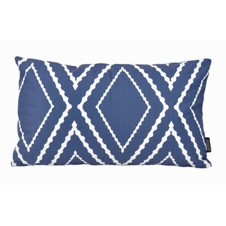 Gek op kussens! Yana Blue Long | 30 x 50 cm | Kussenhoes | Katoen/Polyester