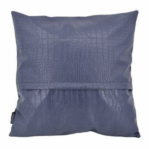 Croco Blauw Kussenhoes | 45x45 cm | PU Leder