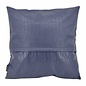 Croco Blauw Kussenhoes | 45x45 cm | PU Leder