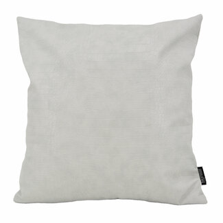 Gek op kussens! Croco Hellgrau Kissenbezug | 45x45 cm | PU - Leder