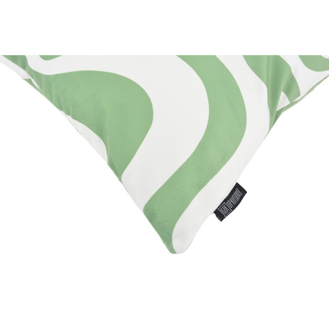 Swirl Abstract Groen | 45 x 45 cm | Kussenhoes | Katoen/Polyester