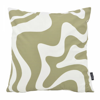 Gek op kussens! Swirl Abstract Army | 45 x 45 cm | Kussenhoes | Katoen/Polyester