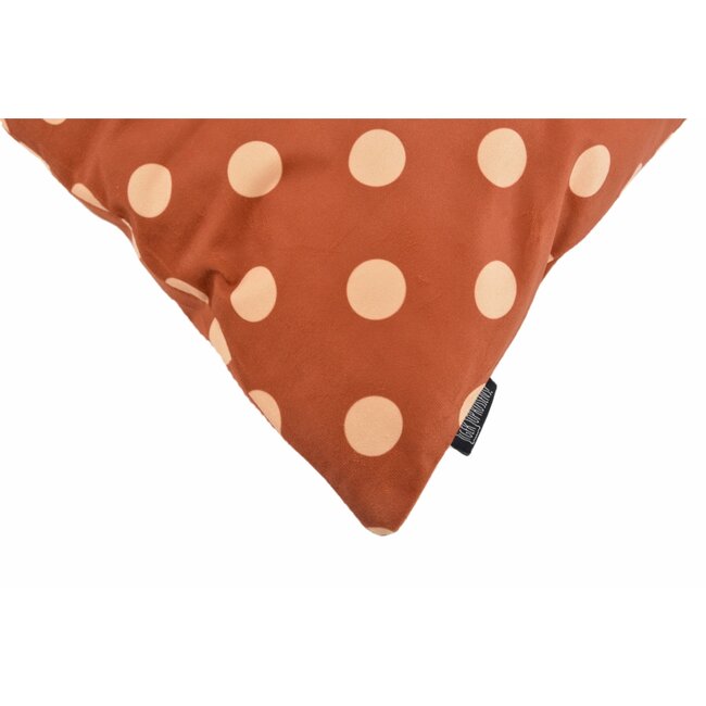 Stippen Bruin/Poeder Kussenhoes | 45x45 cm | Katoen/Polyester