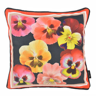 Gek op kussens! Velvet Flores Kissenbezug | 45x45 cm | Polyester
