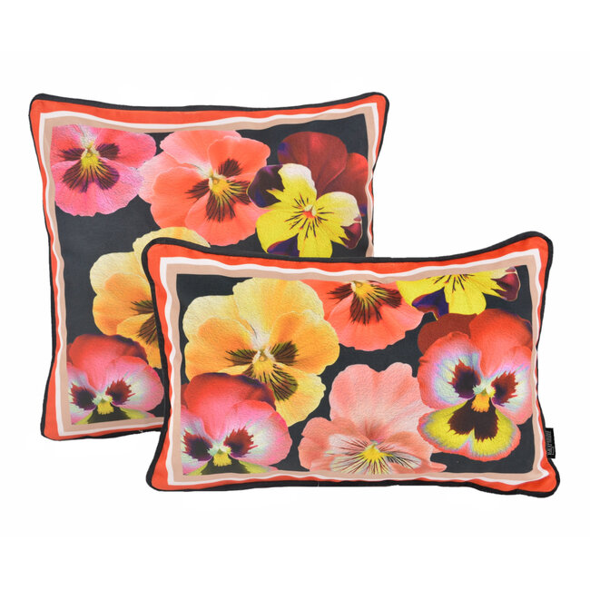 Velvet Flores Kussenhoes | 30x50 cm | Polyester