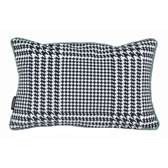 Velvet Pied - De - Poule Flower Kissenbezug | 30x50 cm | Polyester