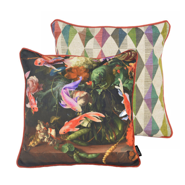 Velvet Fish | 45 x 45 cm | Kussenhoes | Polyester