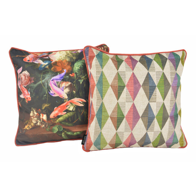 Velvet Fish | 45 x 45 cm | Kussenhoes | Polyester