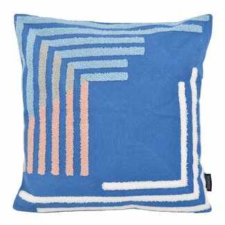 Gek op kussens! Blue Stripe Kelim | 45 x 45 cm | Kussenhoes | Katoen/Acryl