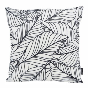 Black & White Leaves Kissenbezug | 45x45 cm | Baumwolle/Polyester