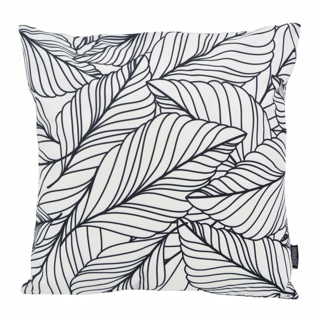Black & White Leaves | 45 x 45 cm | Kussenhoes | Katoen/Polyester