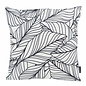 Black & White Leaves Kissenbezug | 45x45 cm | Baumwolle/Polyester