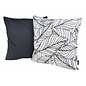 Black & White Leaves Kussenhoes | 45x45 cm | Katoen/Polyester