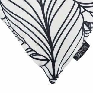 Black & White Leaves Kussenhoes | 45x45 cm | Katoen/Polyester
