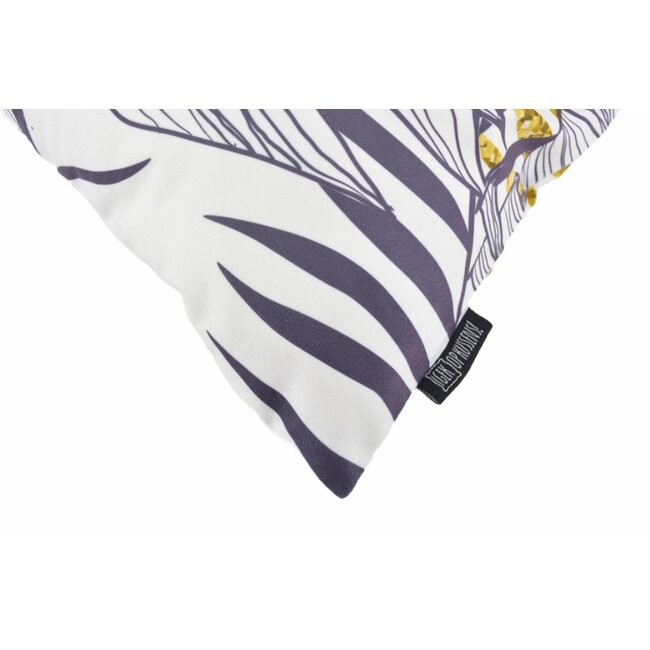 Blue Palm Leaves Kissenbezug | 45x45 cm | Baumwolle/Polyester
