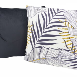 Blue Palm Leaves Kussenhoes | 45x45 cm | Katoen/Polyester