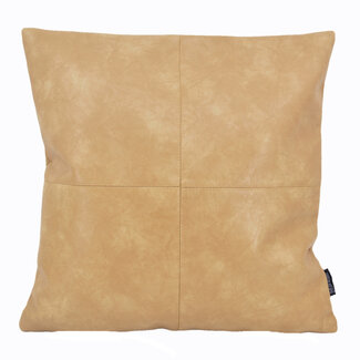 Gek op kussens! Otis Zand / Sand | 45 x 45 cm | Kussenhoes | PU Leder