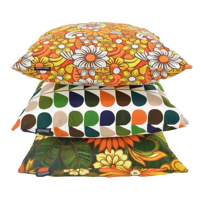 Retro Nola Flowers Kussenhoes | 45x45 cm | Katoen/Polyester