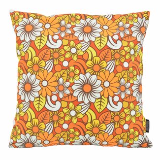 Gek op kussens! Retro Nola Flowers Kussenhoes | 45x45 cm | Katoen/Polyester