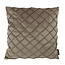 Gek op kussens! Velvet Cross Taupe | 45 x 45 cm | Kussenhoes | Velvet/Polyester