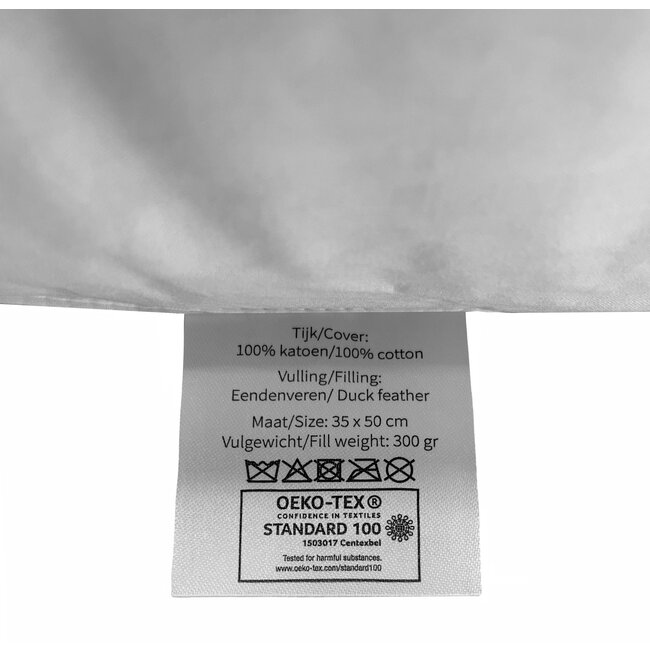 Binnenkussen | 30 x 50 cm | 300 gram | Veren / Dons