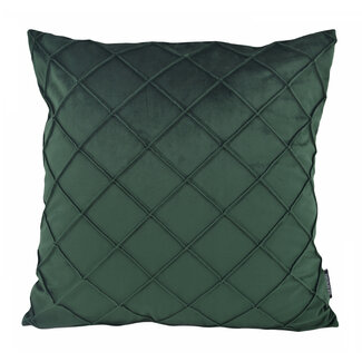 Gek op kussens! Velvet Cross Intens Groen | 45 x 45 cm | Kussenhoes | Velvet/Polyester