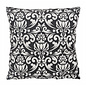 Barock Schwarz/Weiß Kissenbezug | 45x45 cm | Baumwolle/Polyester