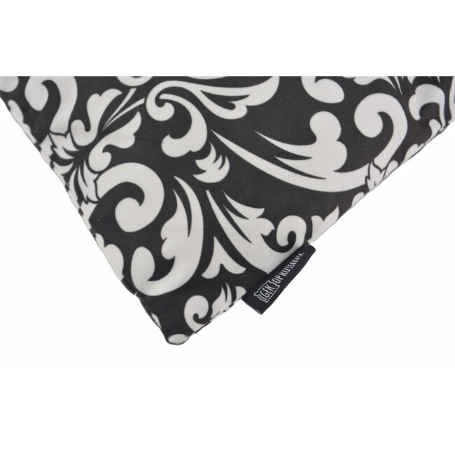 Barock Schwarz/Weiß Kissenbezug | 45x45 cm | Baumwolle/Polyester