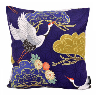 Gek op kussens! Japanese Cranes #1 | 45 x 45 cm | Kussenhoes | Katoen/Polyester